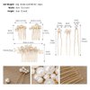 Foyte Pearl Hair Comb for Wedding Pearl Hair Clips Bridal Pearl Bobby Pins Set Gold Bridesmaid Hair Accessories for Women and Brides 5PCS