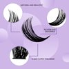 WENDY Lashes Clusters Lash Clusters 60D+80D DIY Eyelash Clusters 3D Effect 16-20mm Cluster Eyelash Extensions Black Cluster Lashes Wispy Soft Individual Lashes(3D Effect,60D+80D D,16-20mm)