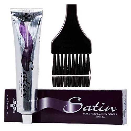 SATIN Hair Color, Developlus Ultra Vivid Fashion Colors (with Sleek Applicator Brush) ALOE VERA BASE Low Ammonia Cream Haircolor Dye (9N Very Light Blonde)
