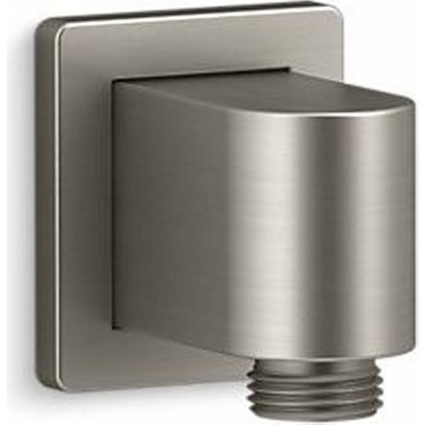 KOHLER Awaken Wall-Mount Supply Elbow with Check Valve, Vibrant Brushed Nickel