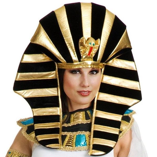 BARTOSI Pharaoh Hat Headband Egyptian Headpiece Cleopatra Costume Headdress Halloween Cosplay Party Hair Accessories for Women and Men