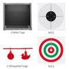 GearOZ BB Gun Target Trap, Airsoft Target, Pellet Gun Target with 10pcs Paper Target, Resetting Metal Silhouettes Shooting Targets for Backyard, Outdoor, Indoor, Small Size