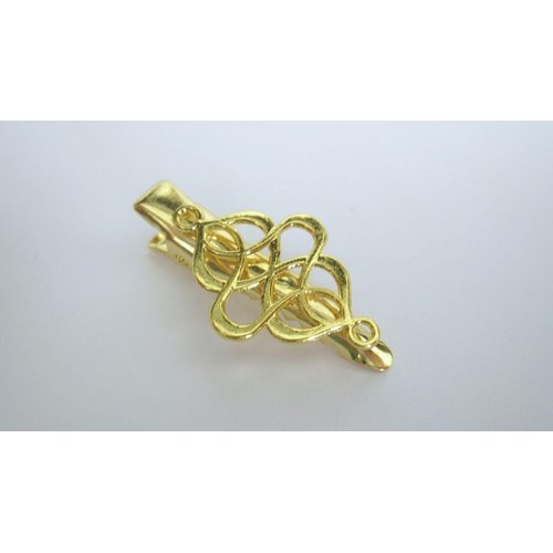 Small silver gold metal viking celtic alligator hair clip for fine thin hair (Primary color: Silver, Clip quantity: 2 Clips)