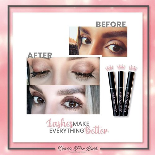 Bertie Pro Lash Enhancing Eyelash and Eyebrow Growth Hair Serum (4ml) Premium Make Up Vegan & Cruelty-Free Treatment for Natural Lashes, Extensions & Eyebrows.