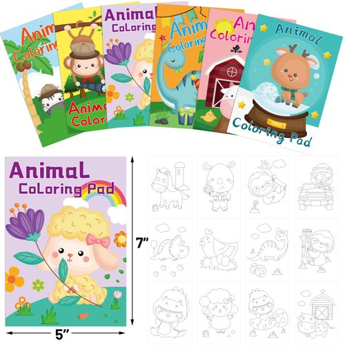 WorldBazaar Mini Coloring Books for Kids 24PCS Small Coloring Book Classroom Activities for Kids 2-4 4-8 Christmas Thanksgiving Craft Classroom School Supplies