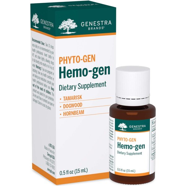 Genestra Brands Hemo-gen | Tamarisk, Dogwood, and Hornbeam Herbal Supplement | 0.5 fl. oz.