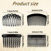 Tyqour 12Pcs Hair Side Combs for Women 11/15/17/23 Teeth Plastic French Side Comb Vintage French Twist Hair Comb for Girls Women Bridal Wedding Veil Comb