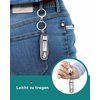 Portable Nail Clippers,Medical Grade Stainless Steel Foldable Nail Cutter with Leather Case, Ultra Slim Travel Design
