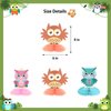 Chilfamy 6 Pieces Owl Decorations, Owl Birthday Party Favors Kit, 3D Owl Honeycomb Table Centerpieces for Baby Shower, Woodland Animals Theme Party Supplies