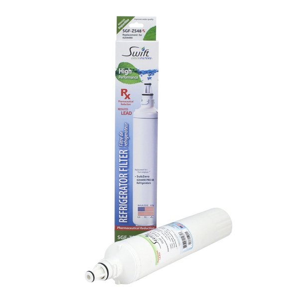 SGF-ZS48 Rx Pharmaceutical Replacement water filter for Sub-Zero 4204496,4290510, 4204490,EWF-8003A,Pro 48 Refrigerators by Swift Green Filters (1pack)