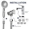 Shower Head Sink-Faucet Bathtub, Hose Sprayer Attachment with 5 Adapters, 79" Hose for Hair Washing, Pet Dog Rinse & Baby Bath, ON/OFF Extension for Tub Faucet, Utility Sink, Laundryroom, Garden