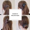TOBATOBA 3 Pcs Black Lazy Bird's Nest Plate Hairpin, Birds Nest Hair Clip, Black Hair Clips, Expandable Ponytail Holder for Women, Hair Bun Maker, Hair Tie Hair Accessories for Women and Girls