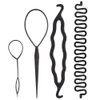Braiding Tools,4/9Pcs Hair Bun Maker, Hair Braiding Clip Tool Styling Disk Twist Tools Kit Diy Hair Style Accessories 3 Types
