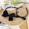 EYEOO 2PCS Black Bow Headbands Set for Women Big Knotted Headbands Grosgrain Ribbon Hair Bows Cute Hair Hoop Top Knot Turban Hair Headband for Girls Teens Party Cosplay Decoration Hair Accessories