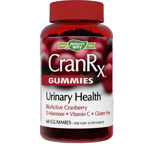 Nature's Way CranRx Cranberry Gummies, Urinary Tract Health Support* Supplement with D-Mannose + Vitamin C, 60 Gummies