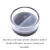 HAHIYO 3Pcs 20ml/0.68oz Plastic Empty Travel Powder Container Small Loose Powder Compact Case Makeup Cosmetic Jar Refillable Powder Box No Leak Powder Holder with Rotatable Sifter and Black Screw Lid