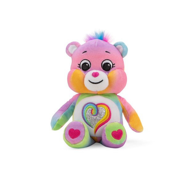 Care Bears 9" Fun Size Glitter Plush - Togetherness Bear - Tie Dye Plushie for Ages 4+ – Stuffed Animal, Soft and Cuddly – Good for Girls and Boys, Collectors, Great Valentines Day Gift For Kids