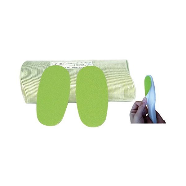 IBI Disposable Green Foot File Replacement Pad 100pcs with 2 FREE Handles