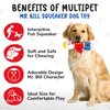 Mr. Bill Small Dog Toy 6" | Mr Bill Mini Squeaker Dog Toy | Mr Bill Dog Toy | Multicolor | 6" | Small | Officially Licensed