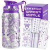 Gift for Girls, Decorate Your Own Water Bottle, Girls Water Bottles for School, Kids Water Bottle, Jewel Stickers for Kids Crafts, Stickers for Kids, Christmas Gifts for Girls Age 6 7 8 9 10（Purple）