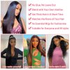 200% Density V Part Wig Human Hair Straight Brazilian Virgin Human Hair Wigs for Black Women Upgrade U Part Human Hair Wig Full Head Clip In Half Wig No Leave Out Lace Front Wigs Natural Color 22 Inch