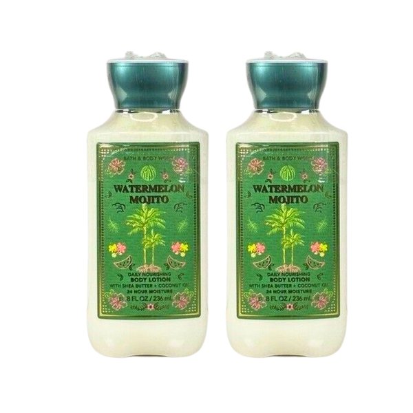 Bath & Body Works Body Lotion Pack of 2, 8oz Each (Watermelon Mojito)