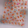 Fall Nail Art Stickers Decals Autumn Maple Leaf Nail Stickers 6PCS 3D Laser Maple Leaf Design 3D Nails Adhesive Stickers Thanksgiving Nail Art Supplies Manicure Accessories for Nail Art Decorations