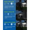 JACKYLED Motion Solar Lights Outdoor, 113 LED Cool White Bright Solar Flood Lights Waterproof, Dusk to Dawn Outdoor Solar Powered Security Lights for Fence Porch Patio Yard Garage, 2 Pack