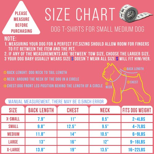 KINGMAS 4 Pieces Dog T-Shirt, Breathable Pet Shirts, Puppy Sweatshirt Dog Clothes Outfit Apparel Coats for Small Medium Dogs Cats (Blue, Green, Red, Orange) - X-Small