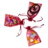 Bezall 100Pcs Organza Gift Bags 3.5x4.5 Inch, Burgundy Small Mesh Bags Drawstring Wedding Party Favor Bags Organza Jewelry Candy Pouches