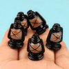 Dollhouse Miniature Lantern, 6pcs Mini Kerosene Lamp Light Fairy Garden Figurine Micro Landscape Ornament for Doll Gardening Succulent Patio Plants Pot