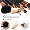 Z'OREYA Premium Travel makeup brush set 12 pieces essential Cosmetic tools Synthetic Hair Foundation Powder Eye Cosmetic brushes With Black Holder