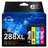 Uniwork 288XL Ink Cartridges Remanufactured for Epson 288 Ink Cartridges Combo Pack High Yield to use with XP-440 XP-330 XP-340 XP-430 XP-446 XP-434 Printer (4 Pack, T288 T288XL with Latest Chip)