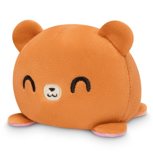 TeeTurtle - The Original Reversible Bear Plushie - Pride - Brown + Rainbow - Cute Sensory Fidget Stuffed Animals That Show Your Mood!