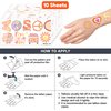 100 PCS Five Is A Vibe Temporary Tattoos Themed 5th Birthday Party Decorations Favors Supplies Décor Groovy Retro Boho Rainbow Hippie Tattoo Stickers Gifts For Game Boys Girls Classroom School Prizes