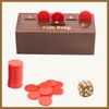 Extguds Wooden Coin Drop Game,Penny Game with 50 Coins,Game Box and 1 Dice for 2-6 Players.A Fun Board Game to Interact with Family and Friends