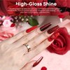 modelones Gel Nail Polish Set - 6 Red Colors Gel Polish Glitter Red Gel Polish Burgundy Red Sparkle Bloody Red Nail Polish Gel Manicure DIY Salon Nail Art Gifts