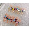 50pcs Crystal Star Nail Charms, 3D Stars Nail Art Rhinestones Nail Gems Multicolor Star Charms Nail Jewels for Nail Art DIY Nail Accessories Nail Supplies for Women Girls (Small)