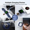 NEWDERY Charger for Apple Watch Portable iWatch USB Wireless Charger, Travel Cordless Charger with Light Weight Magnetic Quick Charge for Apple Watch Ultra Series 8 7 6 5 4 3 2 1 SE, White