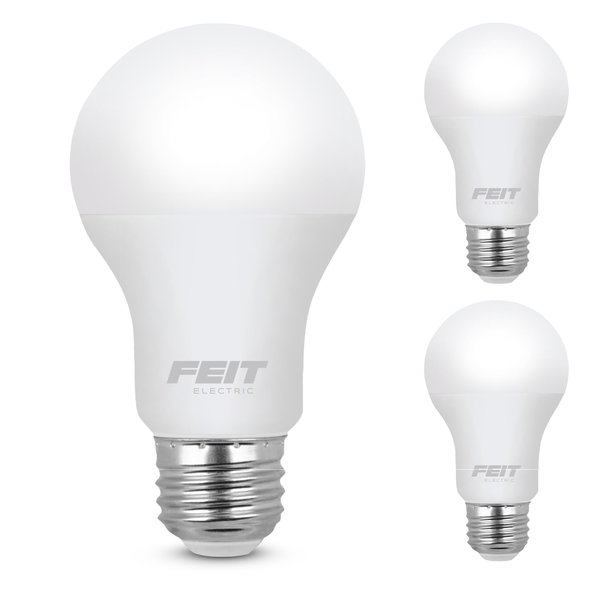 Feit Electric A19 LED Light Bulbs, 75W Equivalent, Non Dimmable, 1100 Lumens, E26 Standard Base, 5000k Daylight, 80 CRI, 10 Year Lifetime, Energy Efficient, 2 Pack, A1100/850/10KLED/2