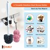 Mop and Broom Holder Wall Mount Self Adhesive - Broom Hanger Wall Mount - Mop Holder Wall Mounted - Broom Rack - Utility Hooks for Broom and Mop Organizer Wall Hanging - Broom Closet Organizer Storage
