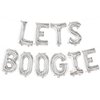 KatchOn Silver Lets Boogie Balloons - 10 Pieces, 16 inch, Disco Party Decorations, Reusable, for Birthday, Graduation, Bachelorette Party