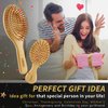2Pcs Hair Brush, Natural Bamboo Hair brushes Set With Paddle Detangling Wooden Hairbrush and Mini Travel Size Brush, Massage Scalp Thick/Thin/Curly/Dry Hair For Women Men and Kids by MRD