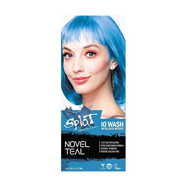 Splat | Novel Teal | 10 Wash No Bleach | Temporary Hair Dye