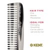 Kent 93T Mini Beard Comb for Men - Wide Tooth Men's Comb, Mustache Comb and Beard Combs ideal for Facial Hair, Small Pocket Sized Travel Comb, Mini Comb Detangle Comb for Beard Detangling Comb