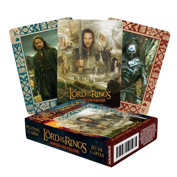 Lord of The Rings Playing Cards - LOTR Heroes & Villains Themed Deck of Cards for Your Favorite Card Games - Officially Licensed LOTR Merchandise & Collectibles