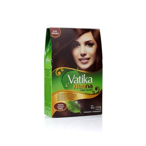 Vatika naturals Henna Hair Color - Dark Brown (Pack of 6)