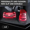 Flygun 2 PCS Car Accelerator Brake Pedal Decor Kit, Durable Metal Rubber Vehicle Brake Pedal Cover Accessories, Universal Anti-Slip Automotive Transmission Pedal Covers Replacements (Red)
