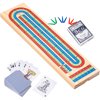 3-Track Color-Coded Wooden Cribbage Board Game – Perfect for Family Fun and Friends Gatherings
