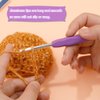 Crochet Hook, 5.0 mm Ergonomic Crochet Hook, Crochet Needles, Ergonomic Handle Crochet Hook, Knitting Needles with Soft Handle Beginners and Experienced Crochet Hobbyists (5.0 mm)